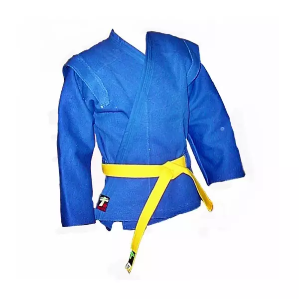 Kurka sambo para alta competición de tejido grueso y muy duro azul#
