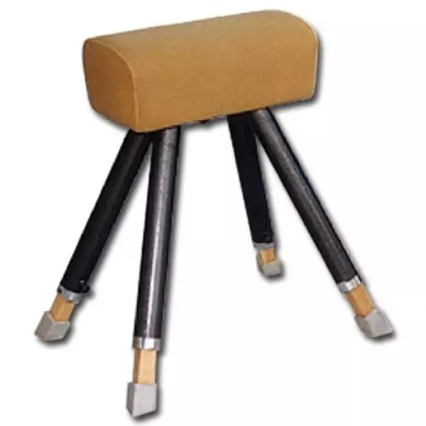 Potro escolar 50 cm con patas de metal tapizado en cuero sintético