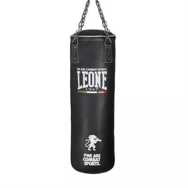 AT840 Saco de boxeo Leone 1947 Color Negro/ROJO de 30 kg 110X35