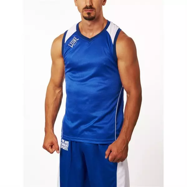 Leone 1947 Corner Boxing Singlet Azul ROJO AB728 BOXEO