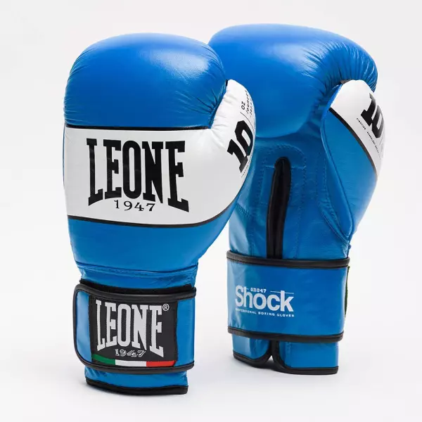Guantes de boxeo Leone shock Azul/ROJO/NEGRO 16 onzas GN047