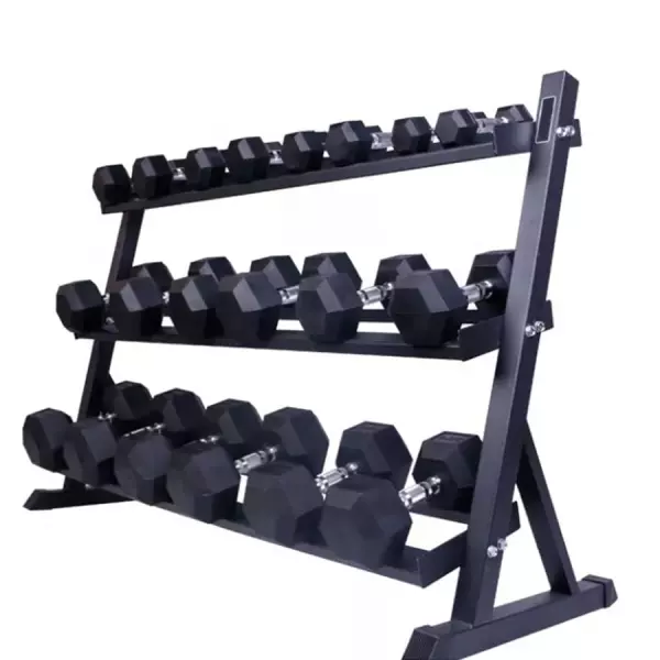 Pack de mancuernas con mancuernero 120/150 CM Pesos incluídos: desde 2.5-5-7.5-10-12.5-15-17.5-20kg por duplicado