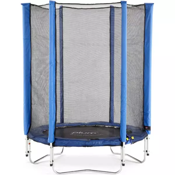 CAMA ELASTICA AZUL CON RED DE PROTECCION 140CM