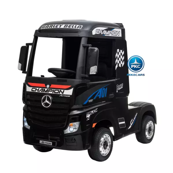 CAMIÓN MERCEDES ACTROS 12V 2.4G NEGRO CON 4 MOTORES