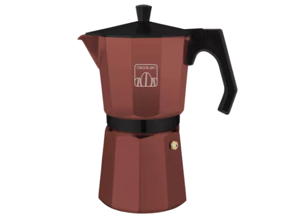 Cafetera Italiana MokClassic 1200 Garnet. Fabricada en Aluminio Fundido Hacer café con el Mejor Cuerpo y Aroma, para 12 Tazas de Café