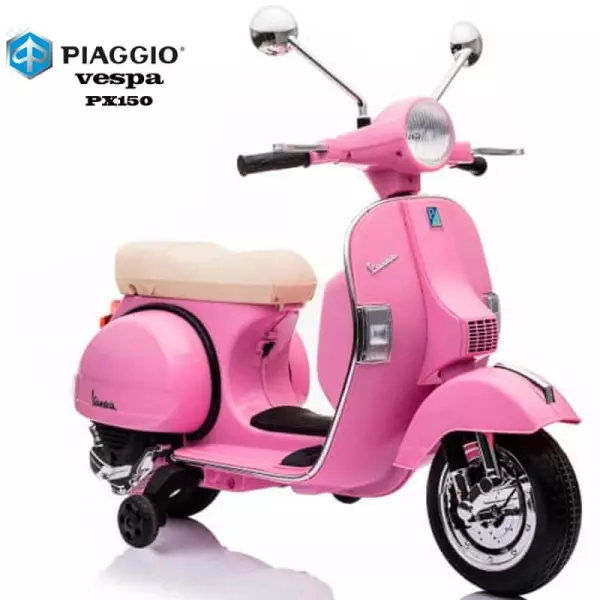 Vespa eléctrica para niños PX150 COLOR ROSA