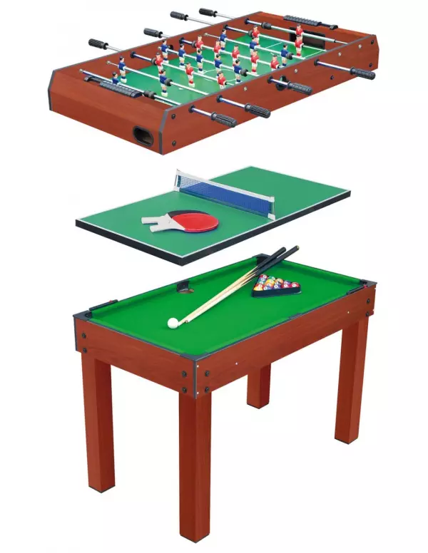 Multijuego 3 en 1 Infantil,FUTBOLIN,BILLAR MESA DE AIRE,PING PONG