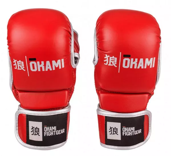 Okami Fightgear MMA Gloves Combat Rojo GUANTILLA