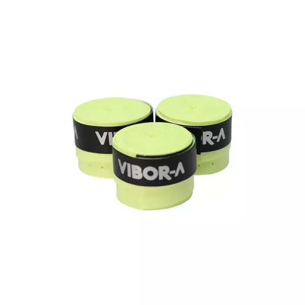 PACK 3 OVERGRIPS VIBOR-A MICROPERFORADO VERDE FLUOR