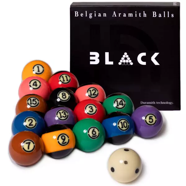 Juego de bolas americano Aramith Tournament Pro Cup TV Black 57,2mm 70039572 BILLAR