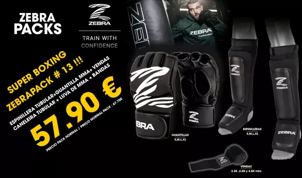 PACK BOXING / MMA Nº 13 GUANTILLAS,VENDAS,ESPINILLERAS