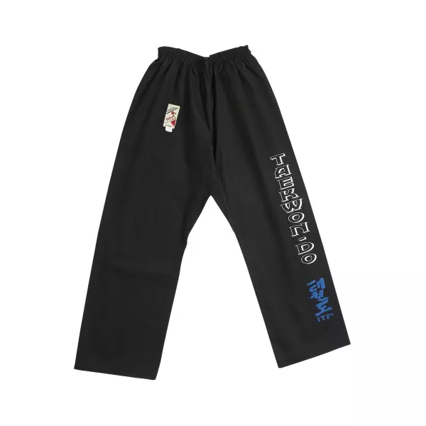 Pantalon ITF. Negro. TAEKWONDO #