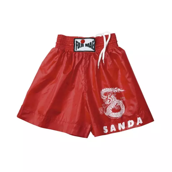 Shorts Sanda. Negro/AZUL/ROJO