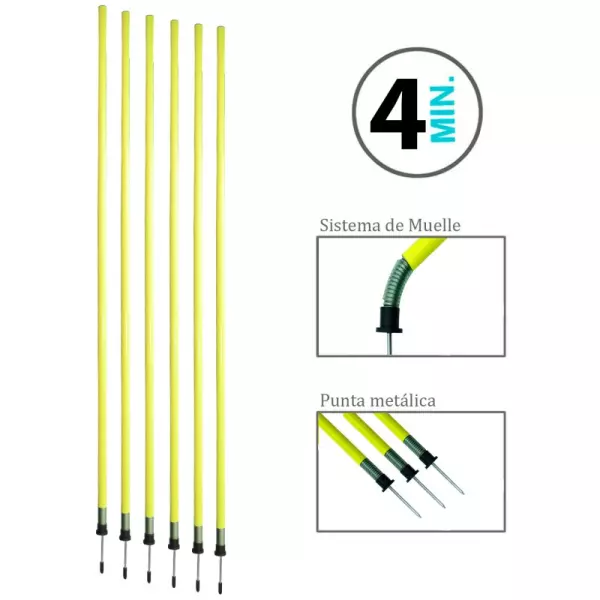 Pica Slalom Punta de Acero y Muelle Zastor SPOL-PRO 1,60M CON MUELLE DE PVC
