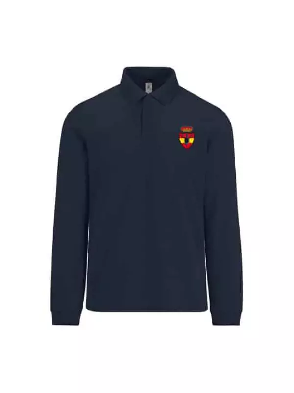 Polo azul para arbitro manga larga oficial rfee ESGRIMA
