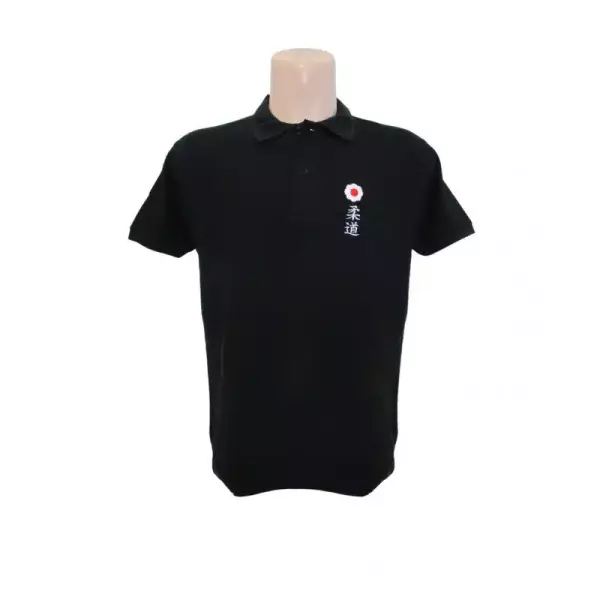 POLO NEGRO CON KANJI DE JUDO