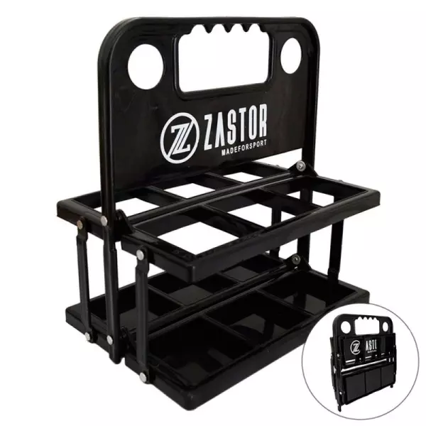 Portabotellas Plegable Zastor MOE-6 Botellas negro/rojo
