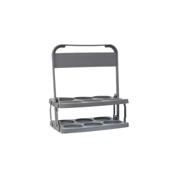 PORTABOTELLAS PVC BASICA  6UDS -GRIS