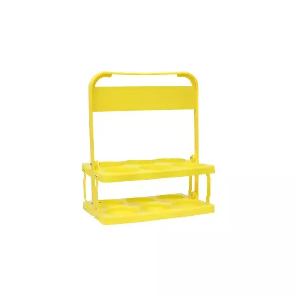 PORTABOTELLAS PVC BASICA  6UDS  AMARILLO