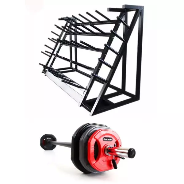 Rack soporte para discos y barras body+20 kits Viok Sport
