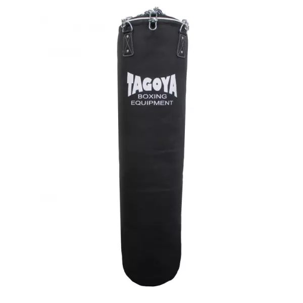 Saco de boxeo de piel artifical (relleno), con cadenas.100/120/150/180x40
