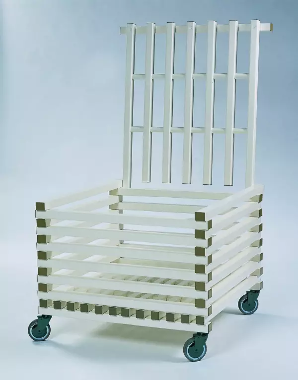 CARRO PORTAMATERIAL RESINA TERMOPLÁSTICA CON TAPA 100X100X70 CM.