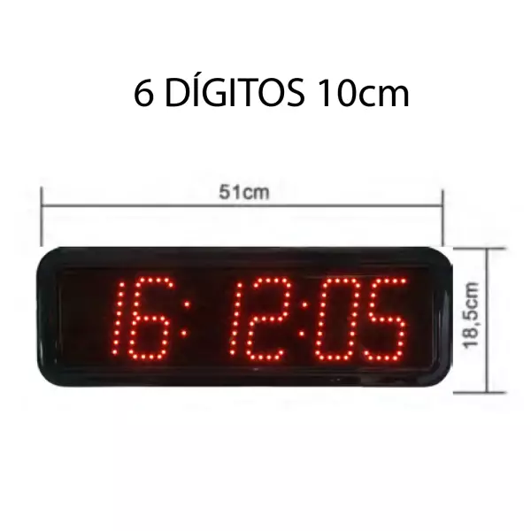 Reloj digital 6D/10. PISCINAS