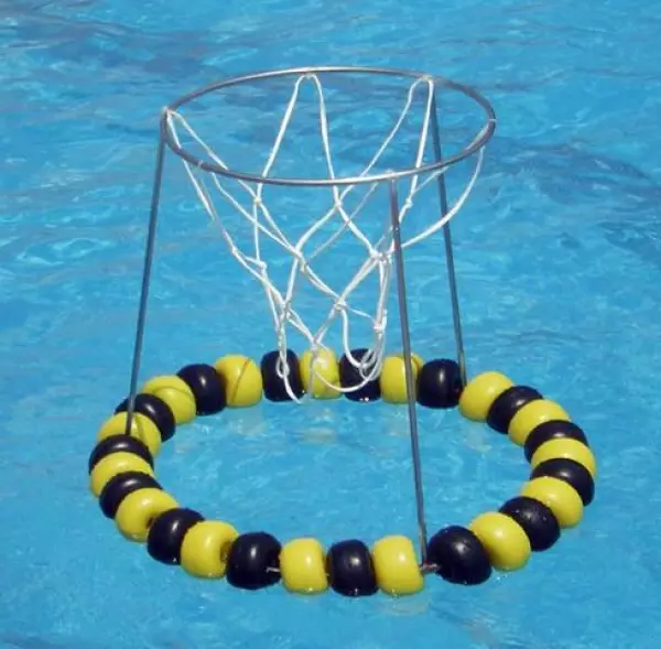 BASKET ACUÁTICO ACERO INOXIDABLE Y FLOTADORES.JUEGOS PISCINA