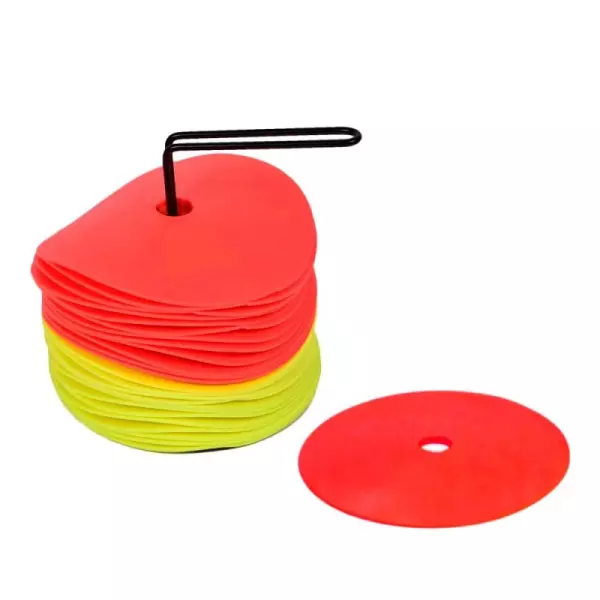 Set 24 Discos Entrenamiento Zastor AG-24A Amarillo/Rojo 15 cm delimitacion