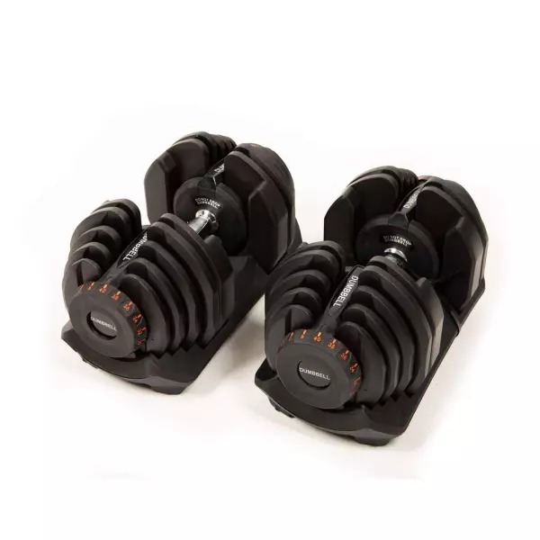 Mancuernas Ajustables Pesas Intercambiables Cross Training (2 Uds) - Negro de 2 a 24/4,5 a 41kg