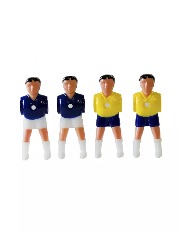 Set Jugadores de Futbolín con Piernas Separadas Brasil Francia plastico