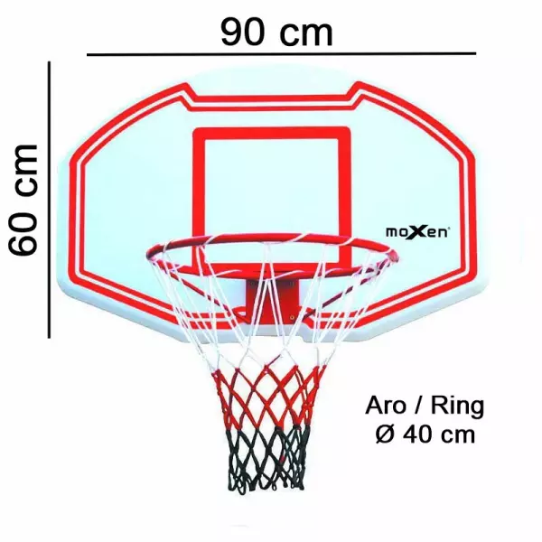 Set tablero basket DUNK 90x60 cm
