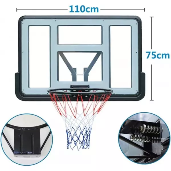 Set tablero basket SWISH 110x75 cm con soporte preguntar stock