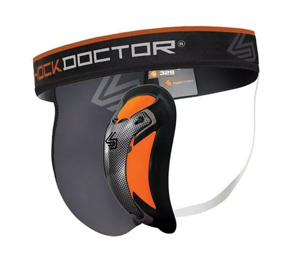 Shock Doctor Coquilla Carbon Flex &amp; Suspensorio Ultra Pro Gris