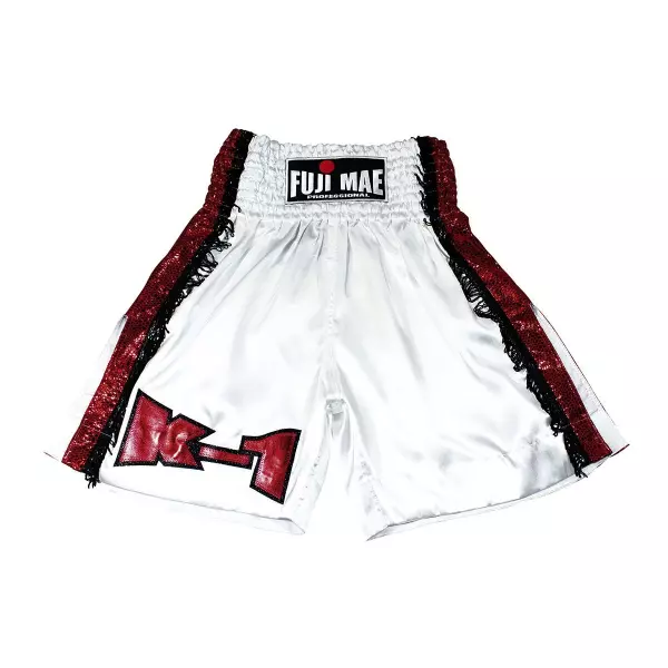 Short K-1. Blanco/Granate