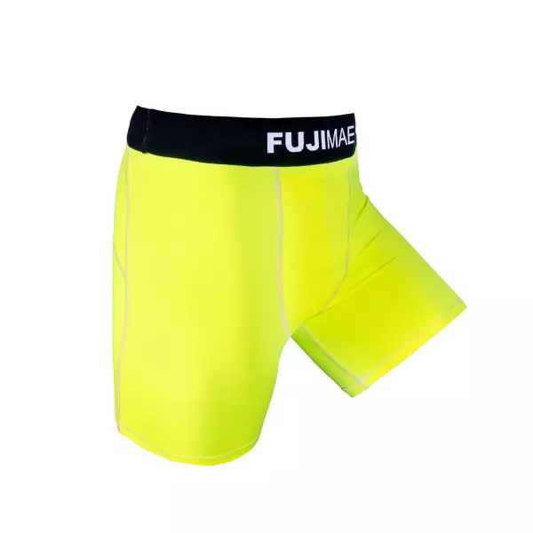 Shorts de Compresión Coquilla ProWear. Amarillo Neón. XL