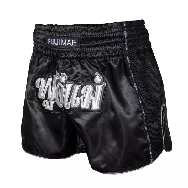 Shorts Thai ProWear. Negro/Plata. L