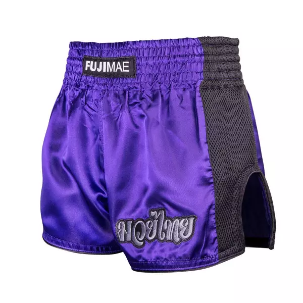 Shorts Thai Training. Negro/Azul. S