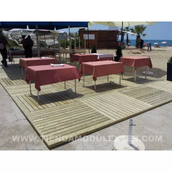 Tarimas de madera  PARA BARES TERRAZAS EXTERIOR 120X120/240X4,4 CM