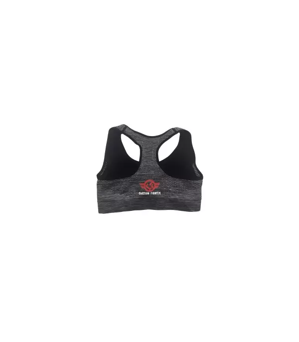 TOP FEMENINO GRIS SUJETADOR DEPORTIVO