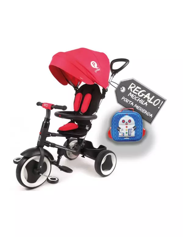 Triciclo QPlay Rito plegable Rojo/NEGRO/MORADO/GRIS