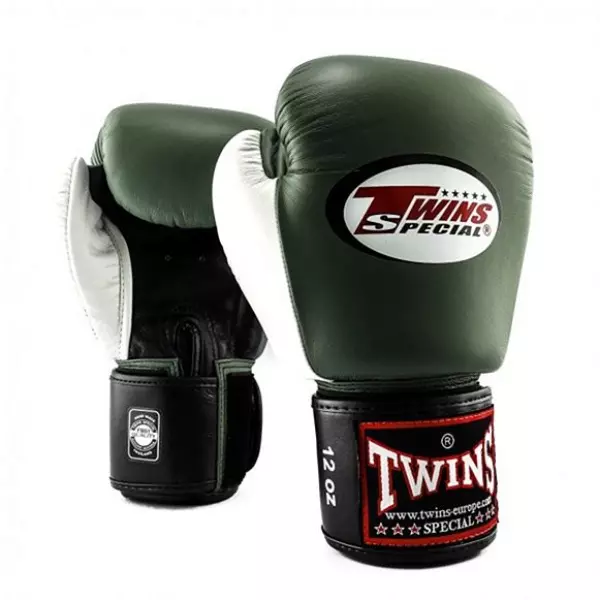 Twins Special BGVL 4 Boxing Gloves Negro-Verde GUANTES DE BOXEO