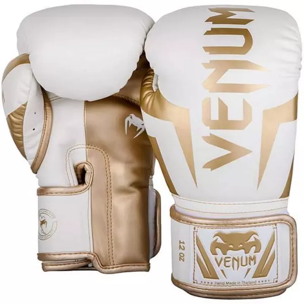 Venum Guantes Boxeo Elite Blanco-Oro 10/12/14/16 onzas