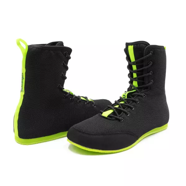 ZAPATILLAS BOXEO CHALLENGER HI-TOP negro-amarillo neon/negro-rojo