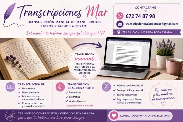 MECANOGRAFÍO TU BIOGRAFÍA, MANUSCRITOS, LIBRO, NOVELA...