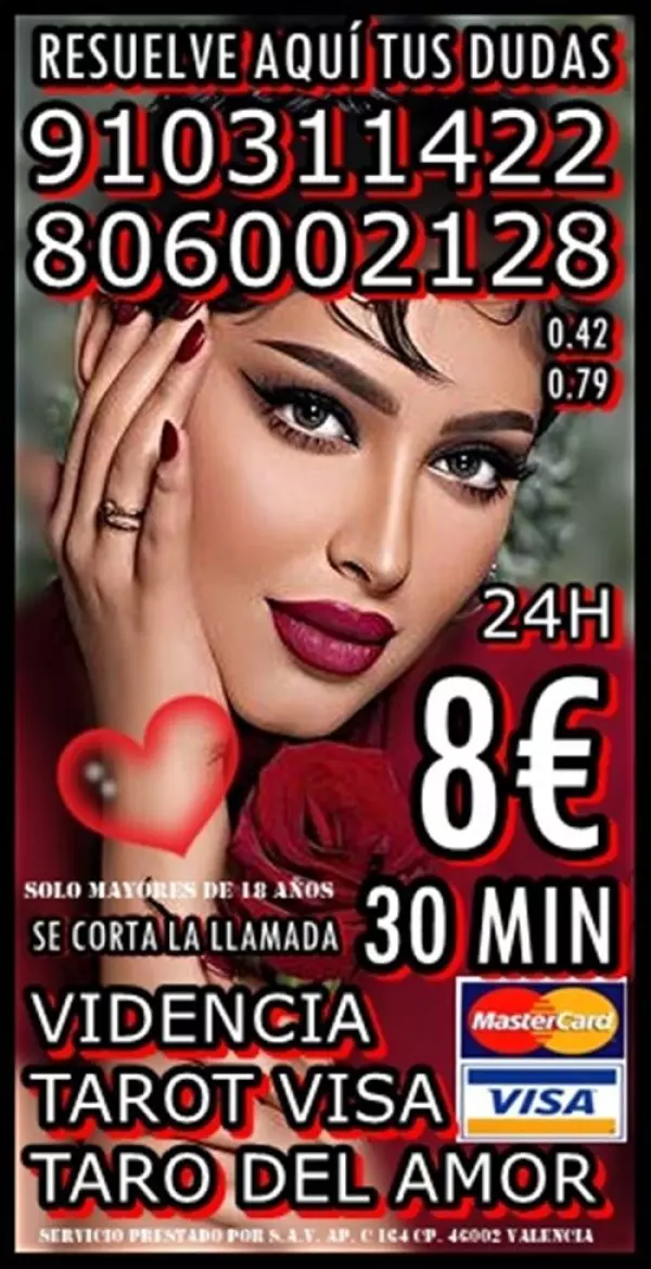 Tarot Visa Barato 8€ 30 min | Vidente Profesional en el 9103