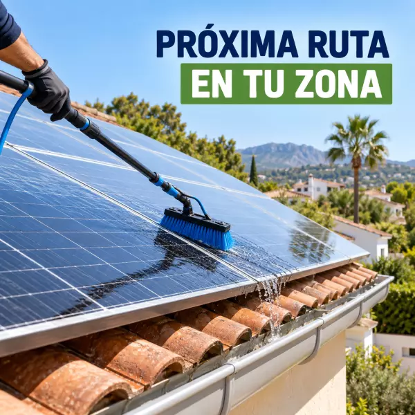 Próxima ruta: limpieza de placas solares en Mijas