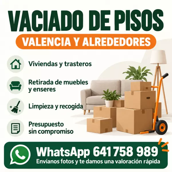 Vaciado de pisos en Valencia, rápido y sin complicaciones