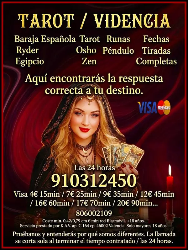 Tarot del Amor lectura concreta videncia pura las 24 horas