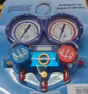 ANALIZADOR 2 VALVULAS 80mm R32,R407C,R410A C/FUNDA